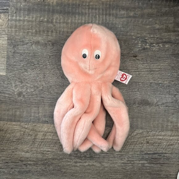 Ty Beanie Buddies INKY the Pink Octopus 10-inch Plush Vintage 2001 Buddy - Picture 2 of 7